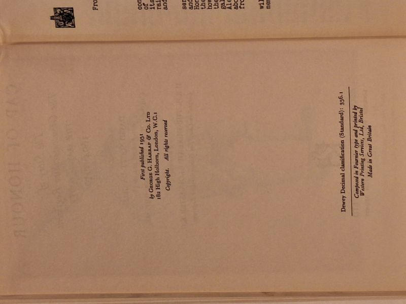 Cap of Honour: The Story of The Gloucestershire Regiment (The 28th/61st Foot) 1694-1950