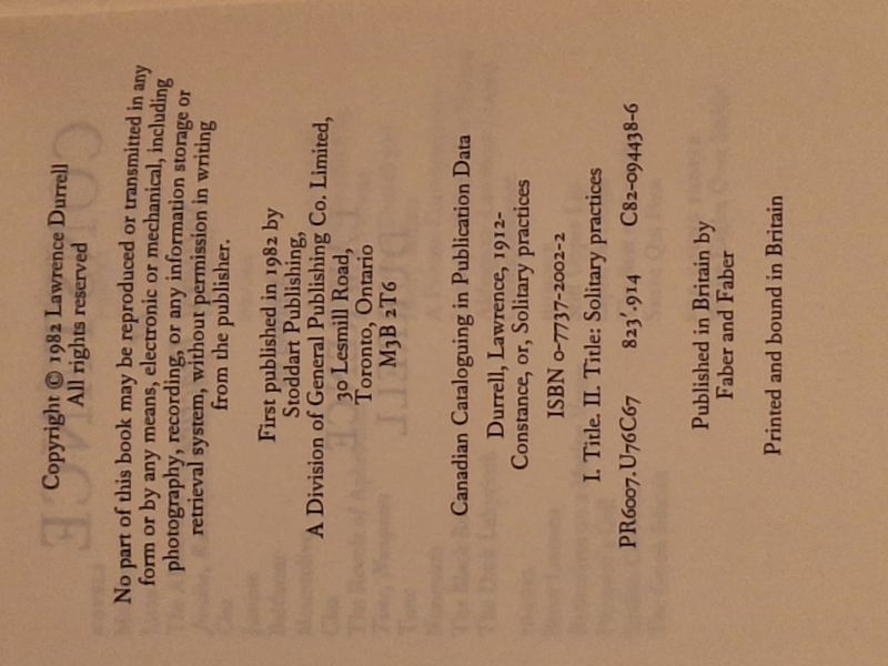 Constance, or Solitary Practices
