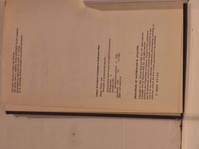 Principles of Mathematical Analysis